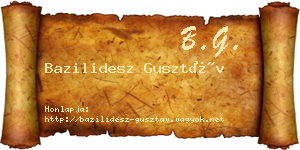 Bazilidesz Gusztáv névjegykártya